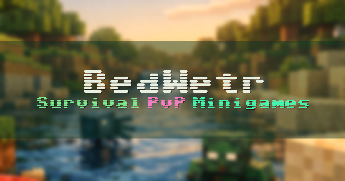 Banner for BedWetr Survival PvP and Minigames (bedwetr.bytommy.uk)