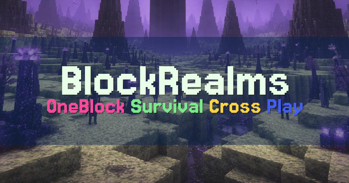 Banner for BlockRealms OneBlock Survival (fun.blockrealms.net)