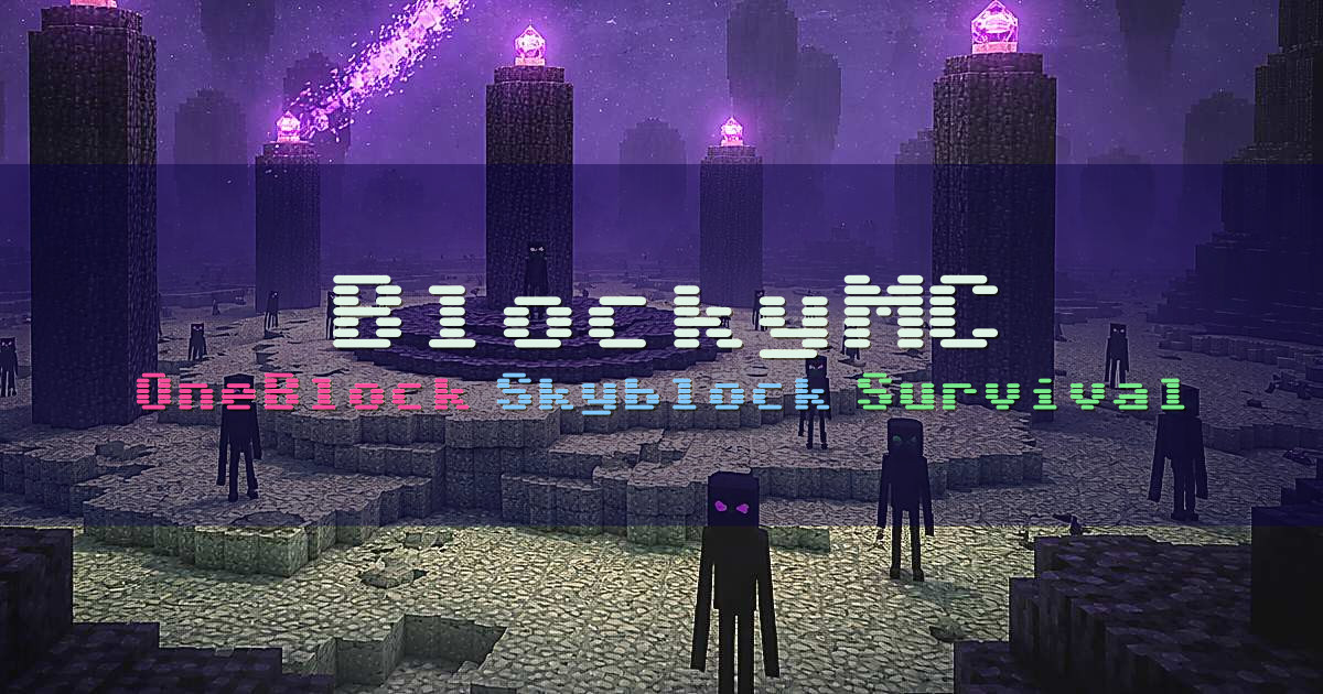 Banner for BlockyMC OneBlock SkyBlock (play.blockymc.org)