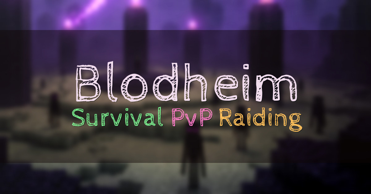 Banner for Blodheim Norsk Survival PvP med Raiding og Økonomi (blodheim.no)