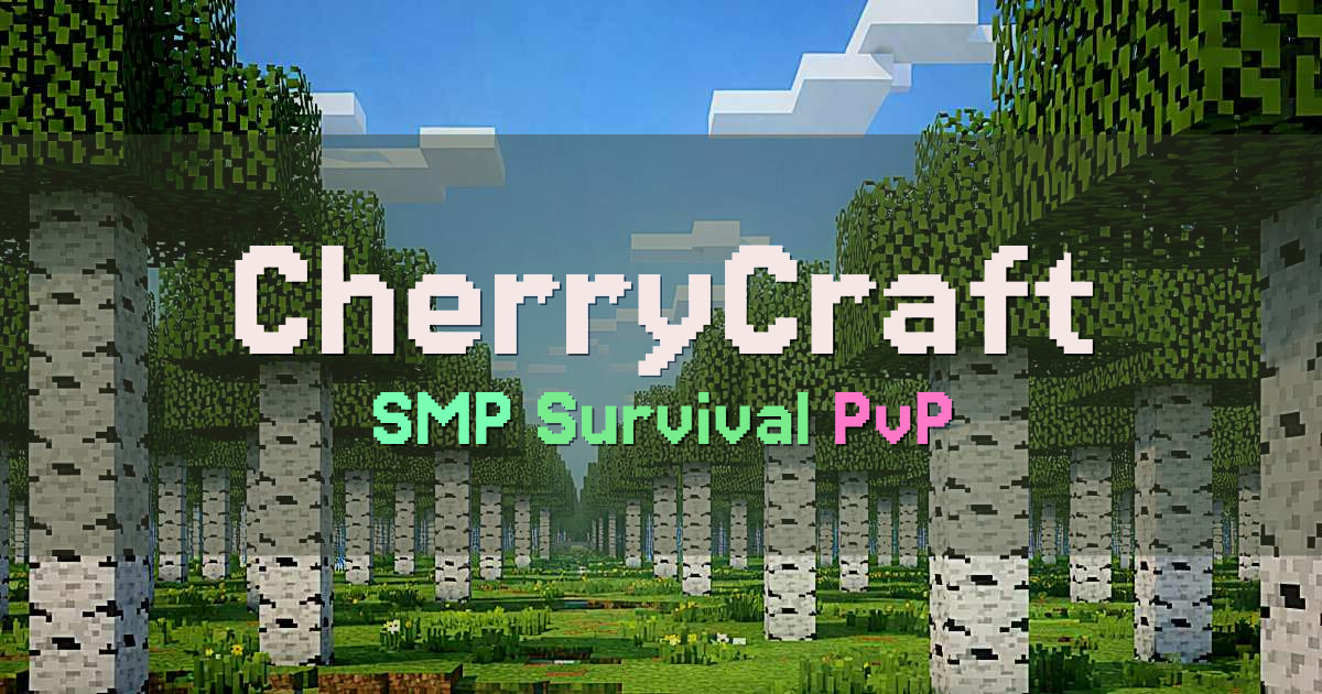 Banner for CherryCraft SMP Survival with PvP (cherrycraft.xyz)