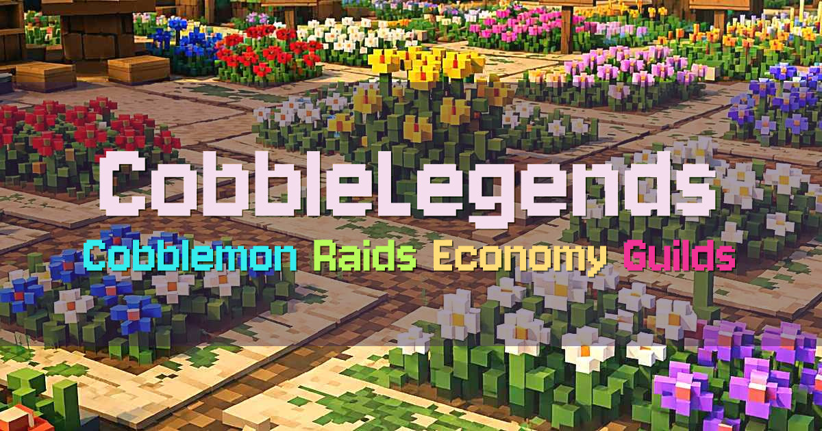 Banner for CobbleLegends Non Pay to Win Cobblemon Server (play.cobblelegends.com)