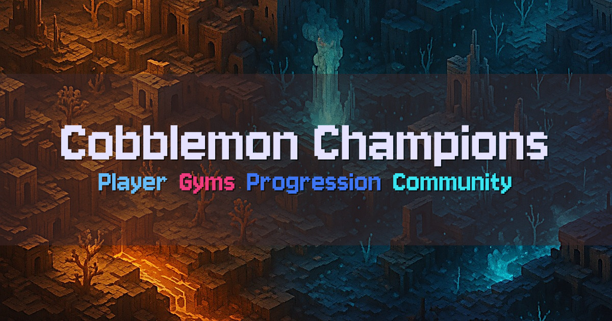 Banner for Cobblemon Champions Player Run Gyms and Progression (championsfuture.gamesservers.io)