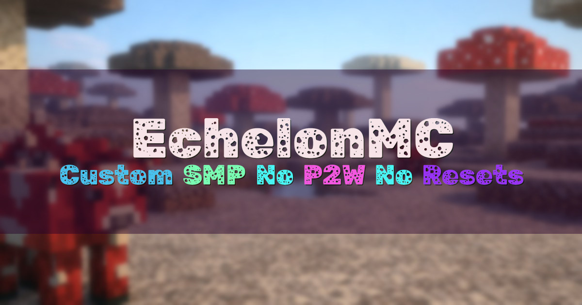Banner for EchelonMC Custom Built Long Term SMP (play.echelonmc.net)