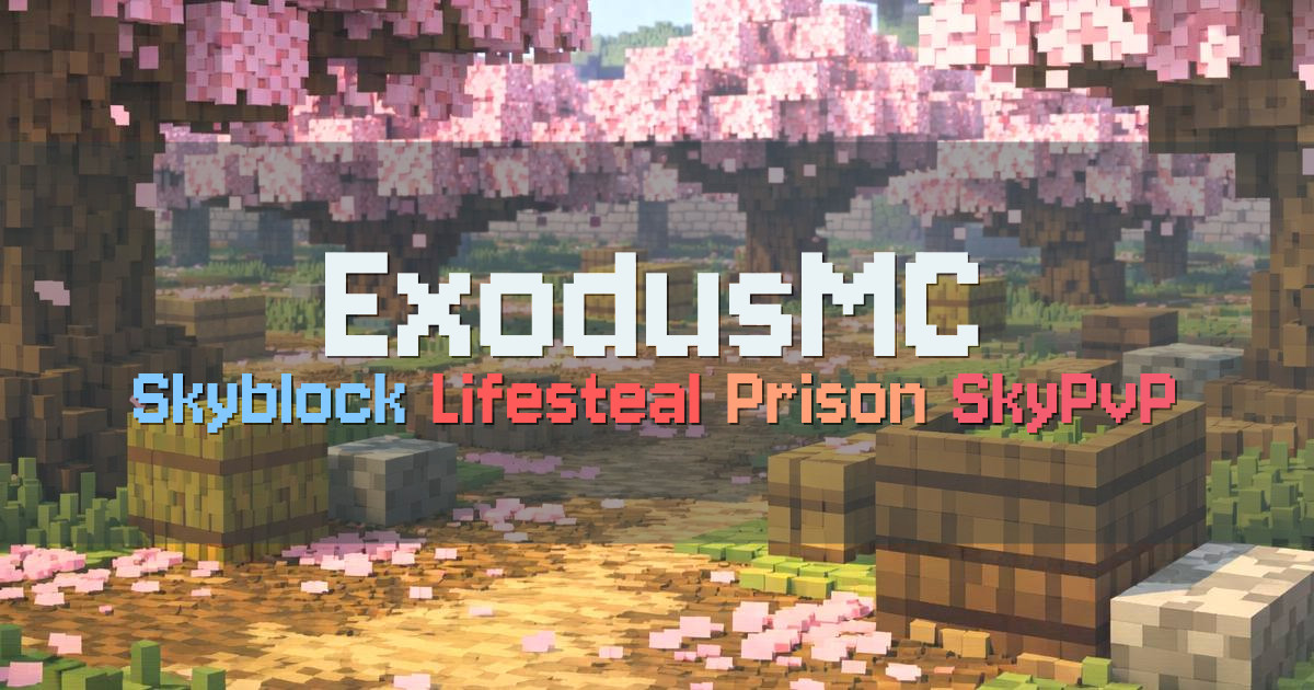 Banner for ExodusMC Skyblock Lifesteal Prison SkyPvP (exodusmc.org)