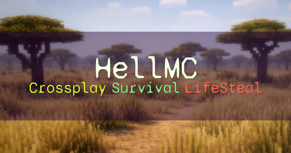 Banner for HellMC Crossplay SMP Survival with LifeSteal (hellmc.net)