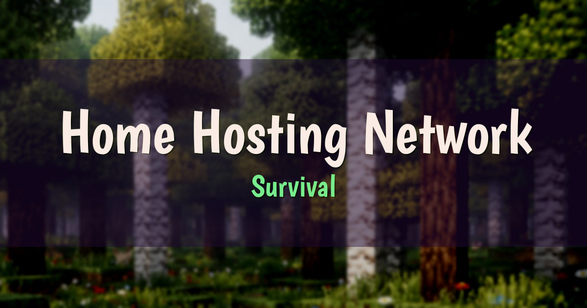 Home Hosting Network Survival Minecraft server