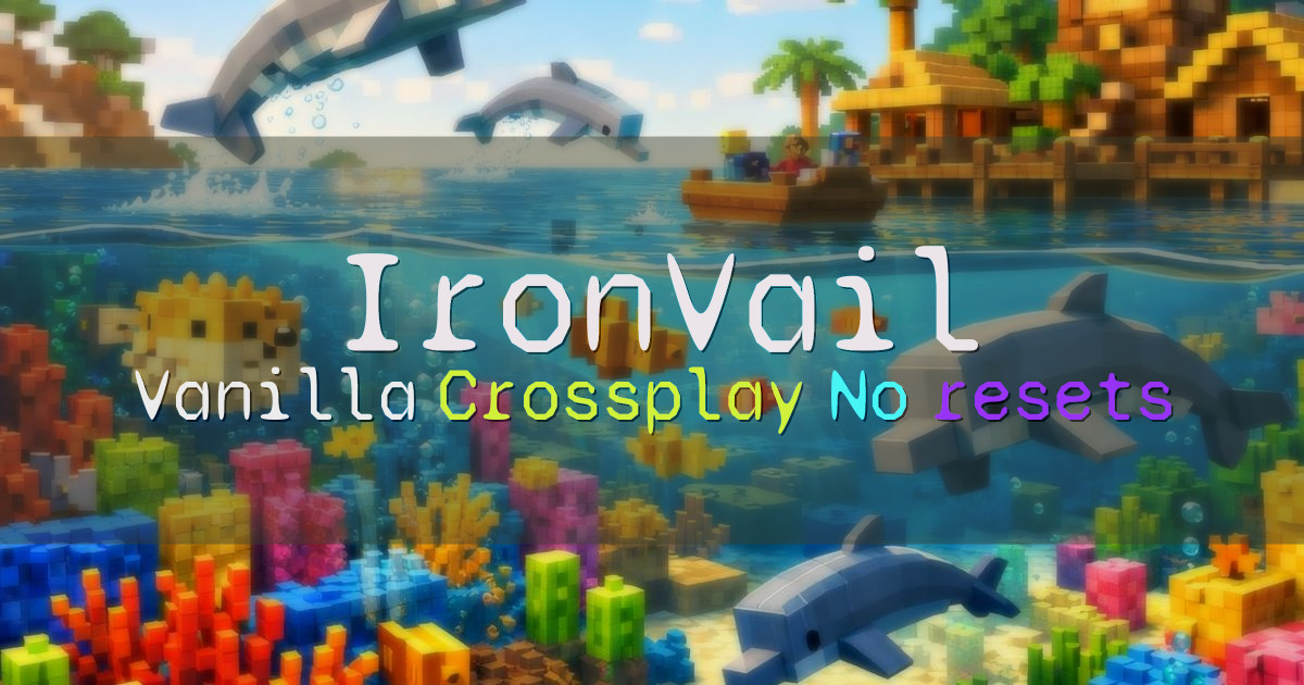 Banner for IronVail Vanilla Crossplay Server That Never Resets (mc.ironvail.org)
