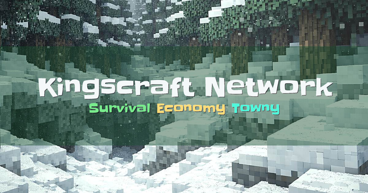 Banner for Kingscraft Network Survival Economy PvP and Towny (play.kings-craft.com)