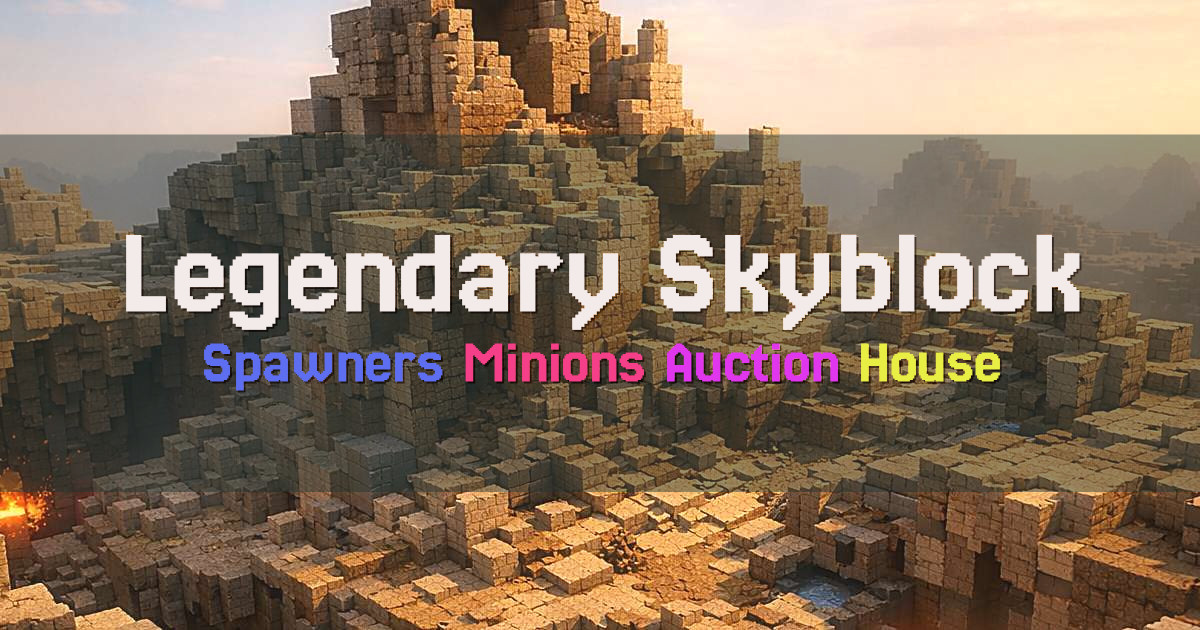Banner for Legendary Skyblock Fresh Economy With Spawners (legendaryskyblock.net)