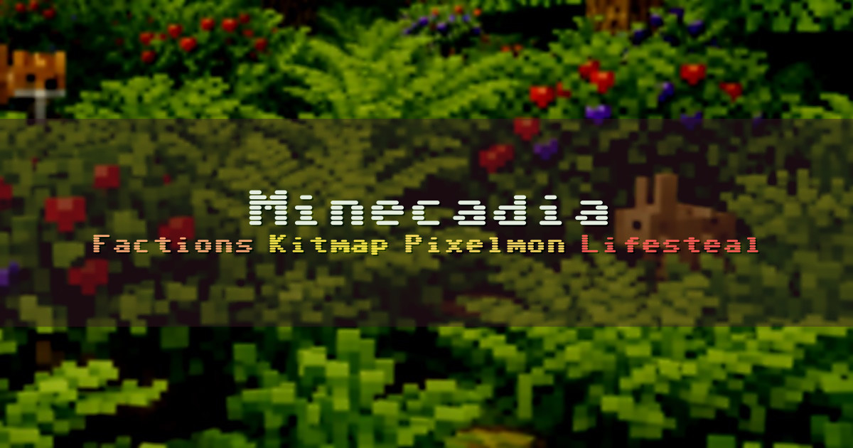 Banner for Minecadia Cross Platform Factions Kitmap Pixelmon (org.minecadia.com)