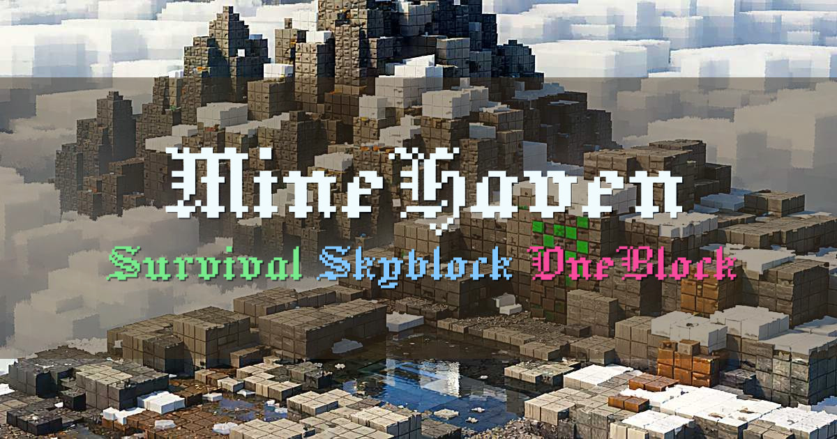 Banner for MineHaven German Survival Skyblock and OneBlock (mc.minehaven.cc)