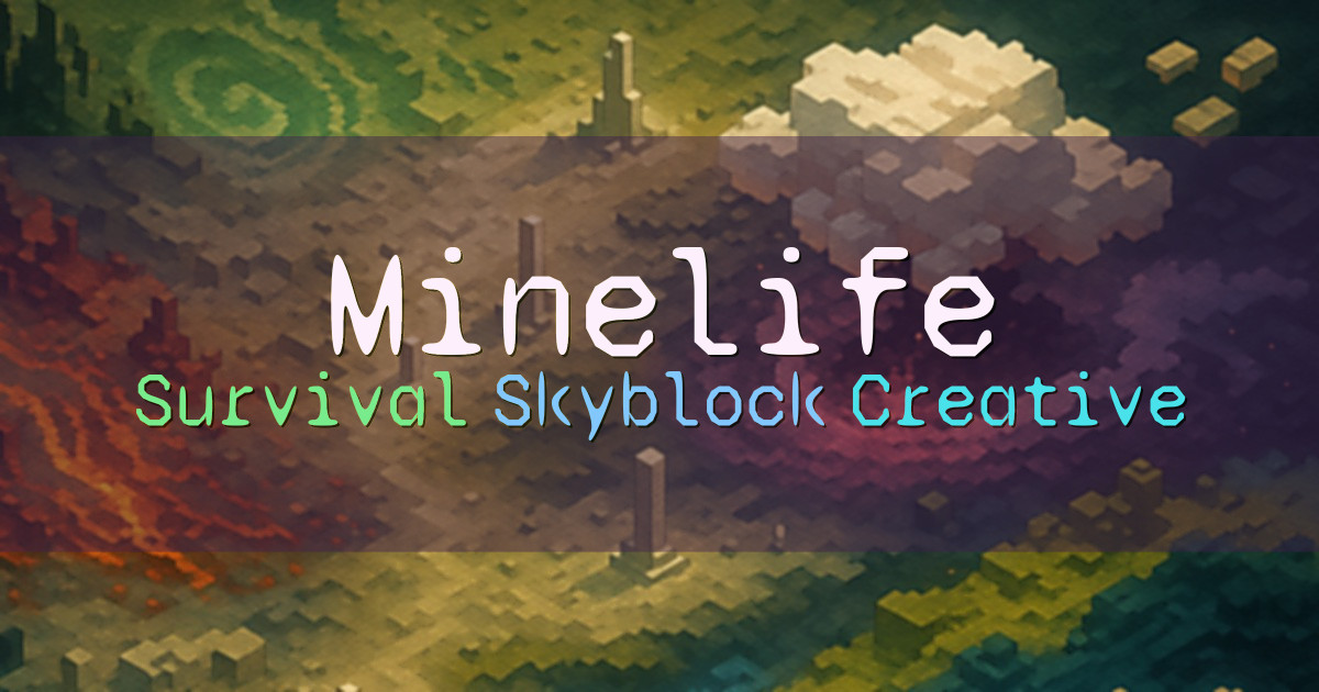 Banner for Minelife Long Running Survival Skyblock and Creative Server