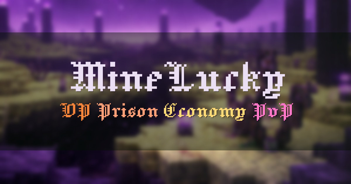 Banner for MineLucky OP Prison Economy PvP (org.minelucky.net)