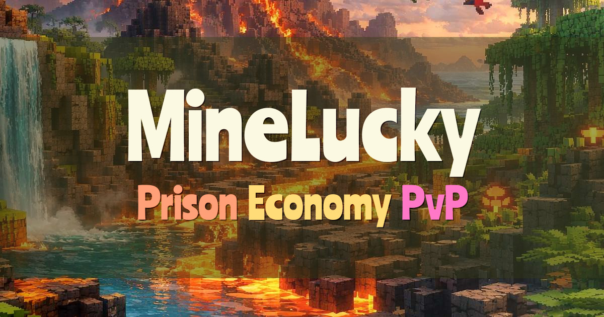 Banner for MineLucky OP Prison with More Games Coming Soon