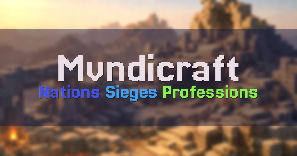 Banner for Mvndicraft Nations and War with Professions (mvndicraft.net)
