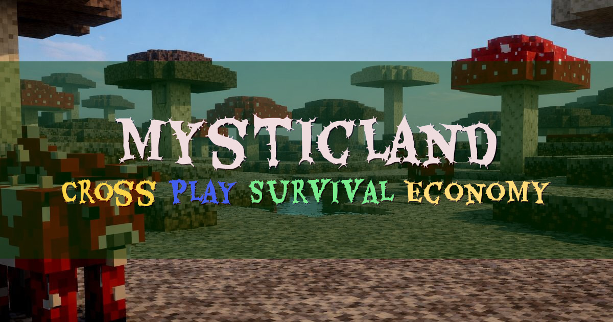 Banner for MysticLand Network Java y Bedrock con 3 modalidades (play.mysticland.site)