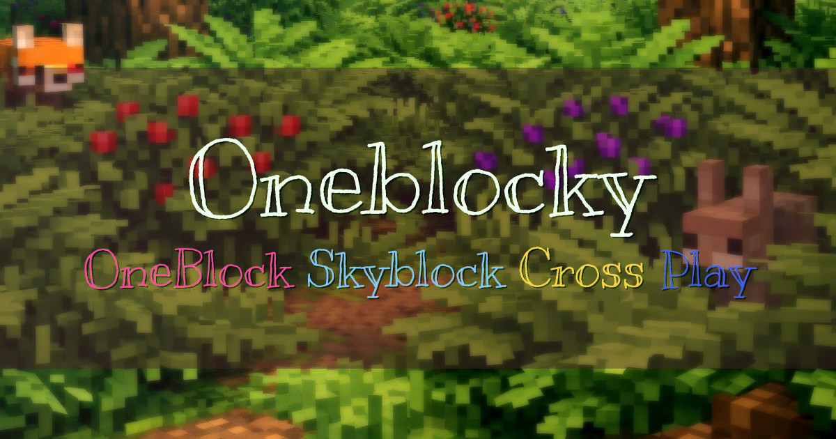 Banner for Oneblocky OneBlock Skyblock Progression (org.oneblocky.com)