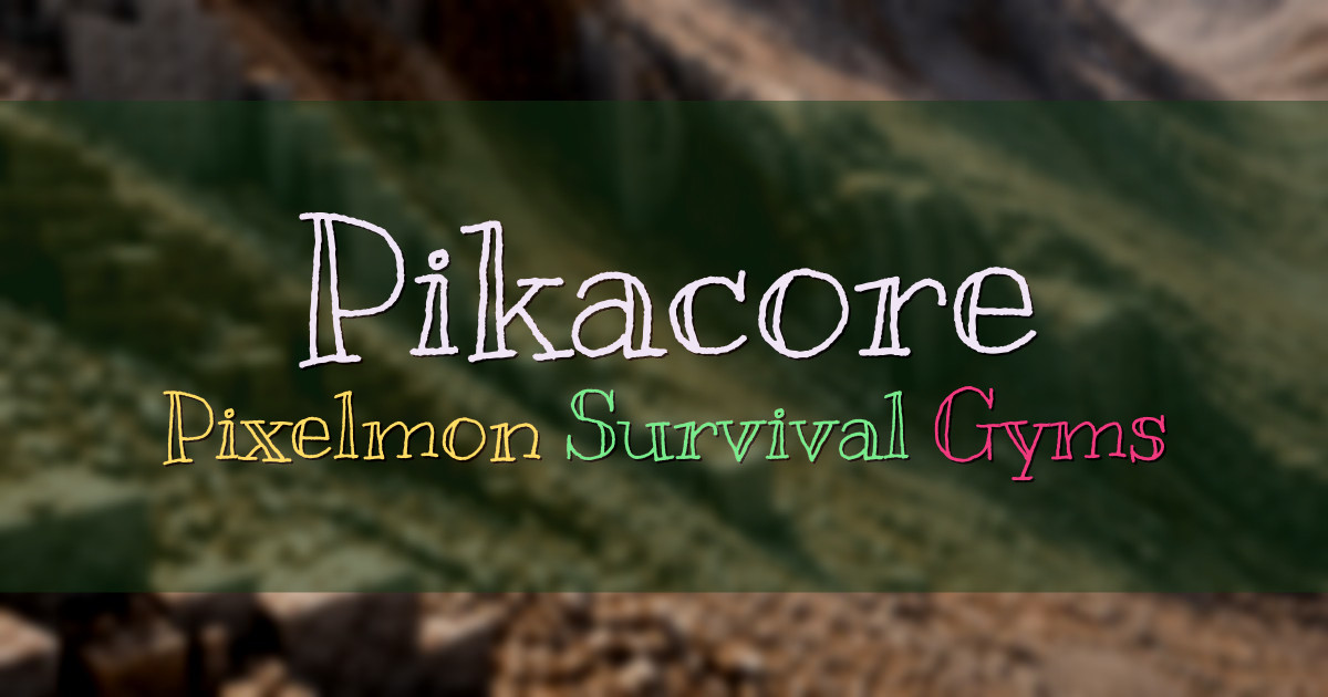 Banner for Pikacore Pixelmon Survival with Gyms (mc.pikadex.net)