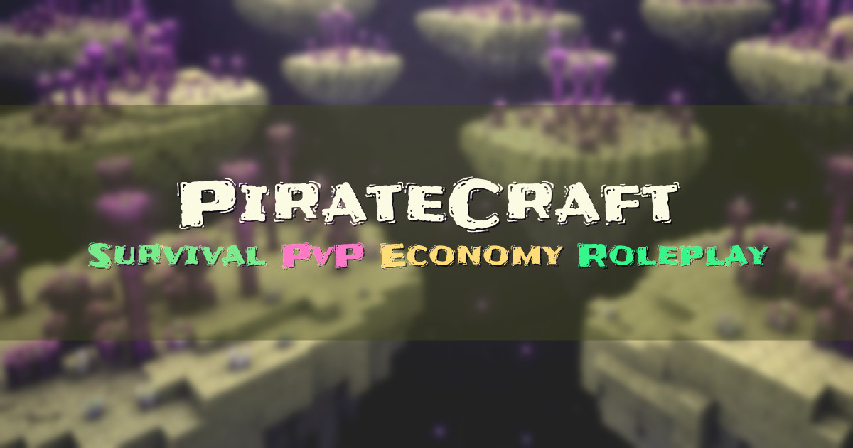 Banner for PirateCraft Permanent Map Pirate Survival (mc.piratemc.com)