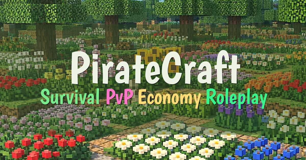 Banner for PirateCraft Permanent World Survival (mc.piratemc.com)