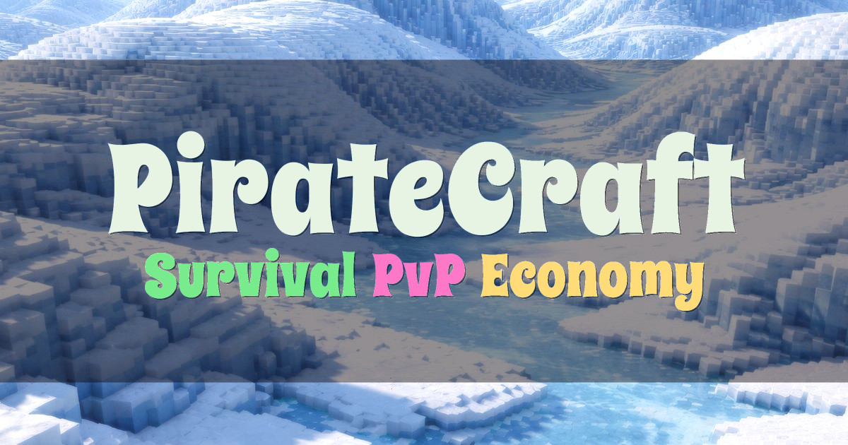 Banner for PirateCraft Pirate Themed Survival Server