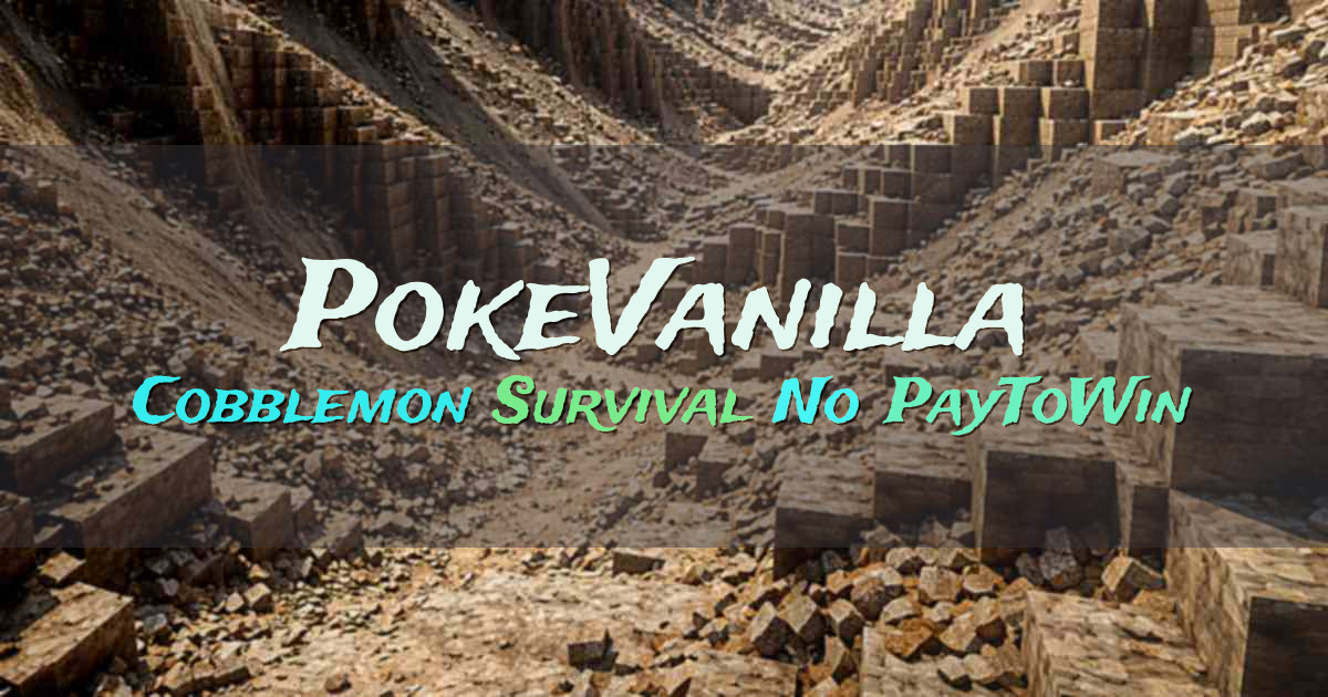 Banner for PokeVanilla Vanilla Like Cobblemon Survival (play.pokevanilla.com)