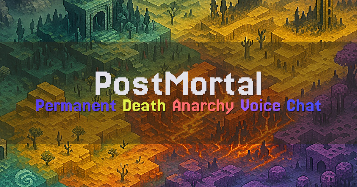 Banner for PostMortal Permanent Death Anarchy Multiplayer (postmortal.online)