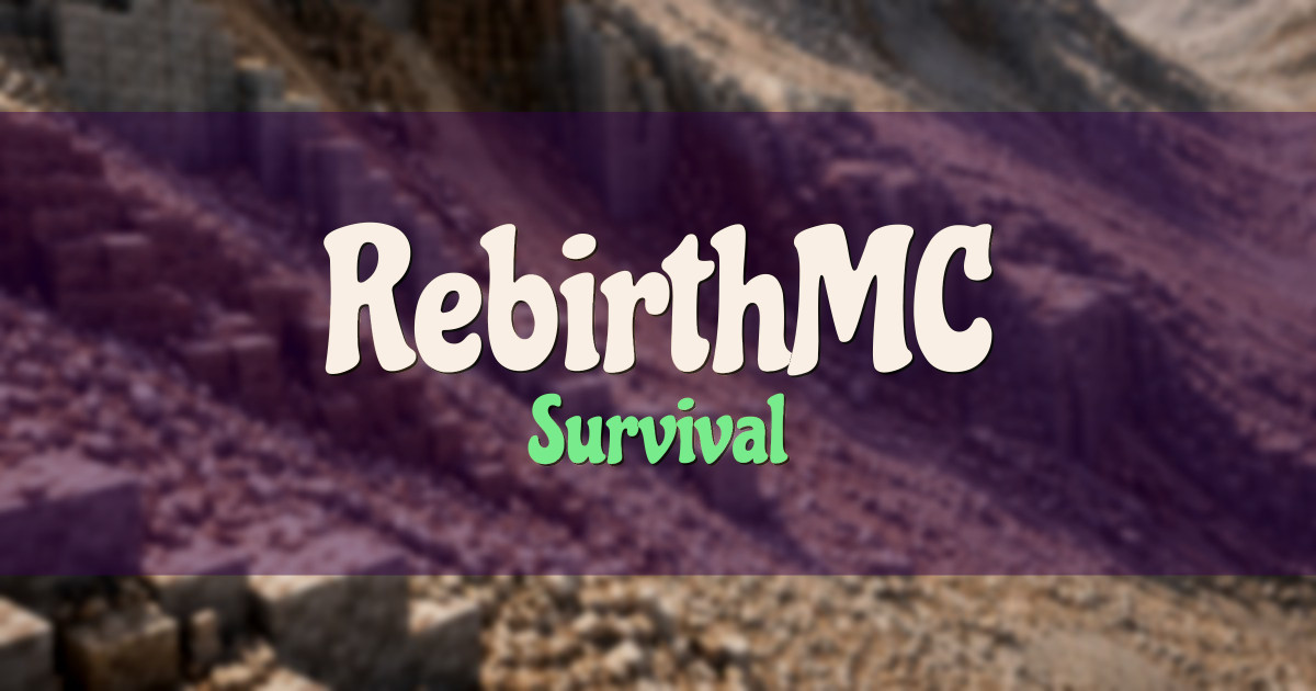 RebirthMC Survival Minecraft server