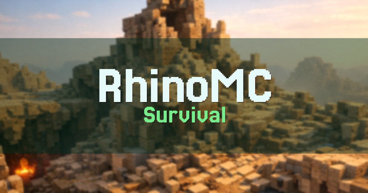 Banner for RhinoMC Survival (play.rhinomc.net)