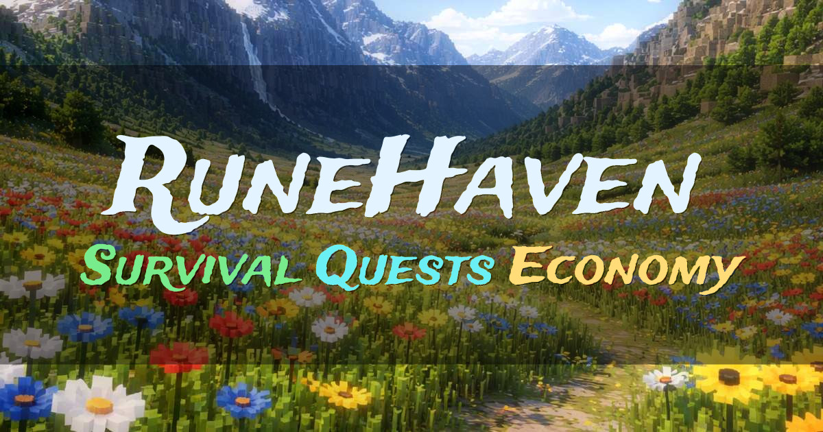 Banner for RuneHaven Medieval Fantasy Survival RPG SMP (play.runehavensmp.com)