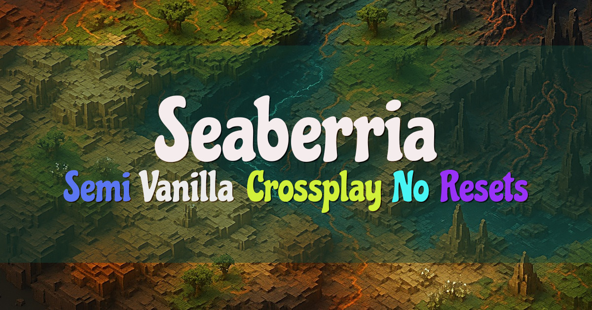 Banner for Seaberria Semi Vanilla Crossplay SMP 14 Plus (seaberria.cloud-ip.cc)