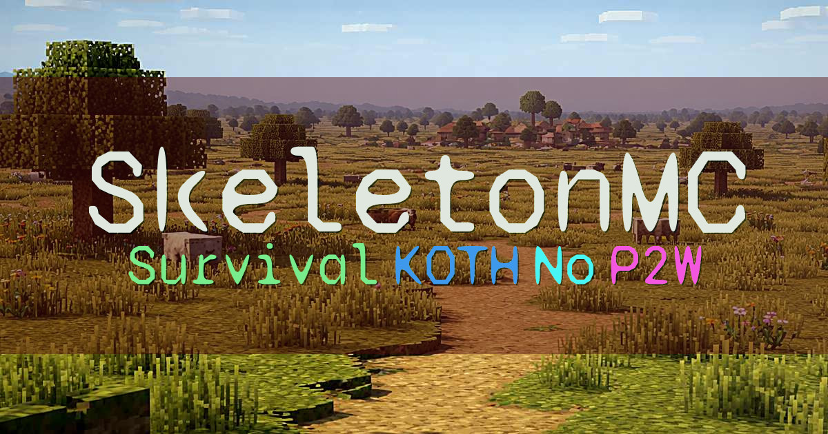 Banner for SkeletonMC Competitive Survival With Zero Pay To Win (play.skeletonmc.com)