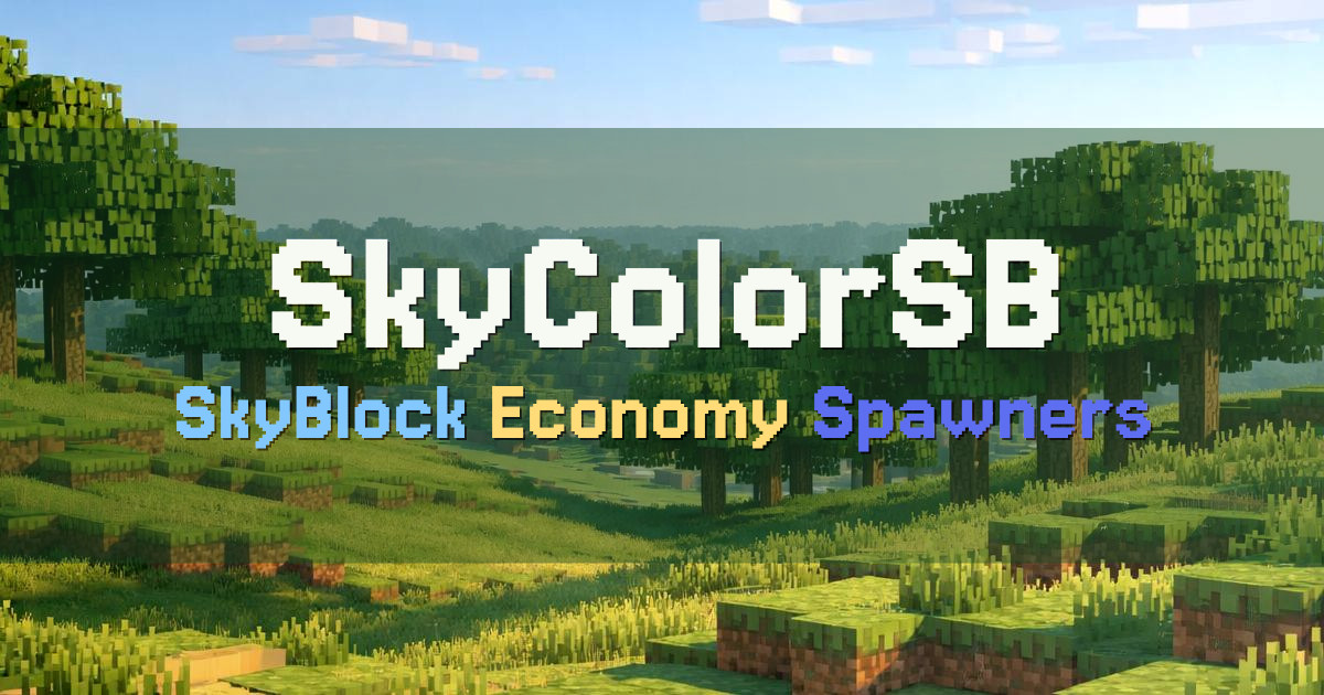 Banner for SkyColorSB SkyBlock SMP with Economy Spawners (play.skycolorsb.com)