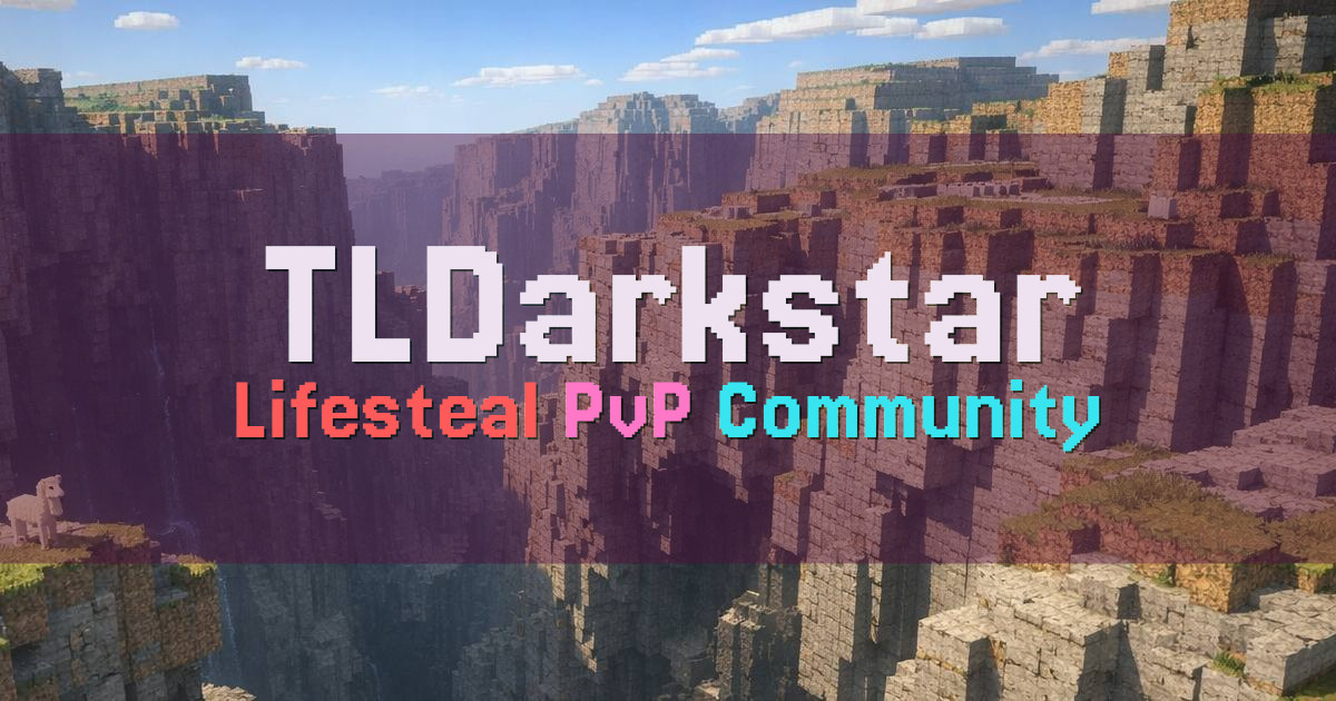 Banner for Small Community Lifesteal Server Third Season (lifesteal.tldarkstar.online)