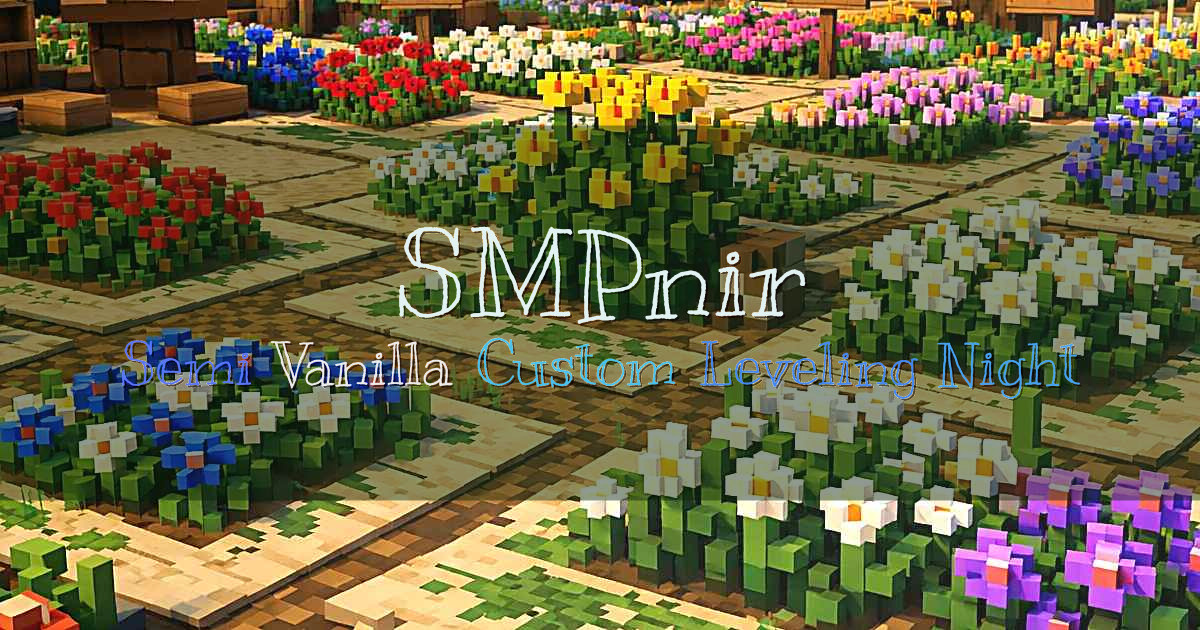 Banner for SMPnir Semi Vanilla SMP With Custom Leveling (mc.xhapy.org)