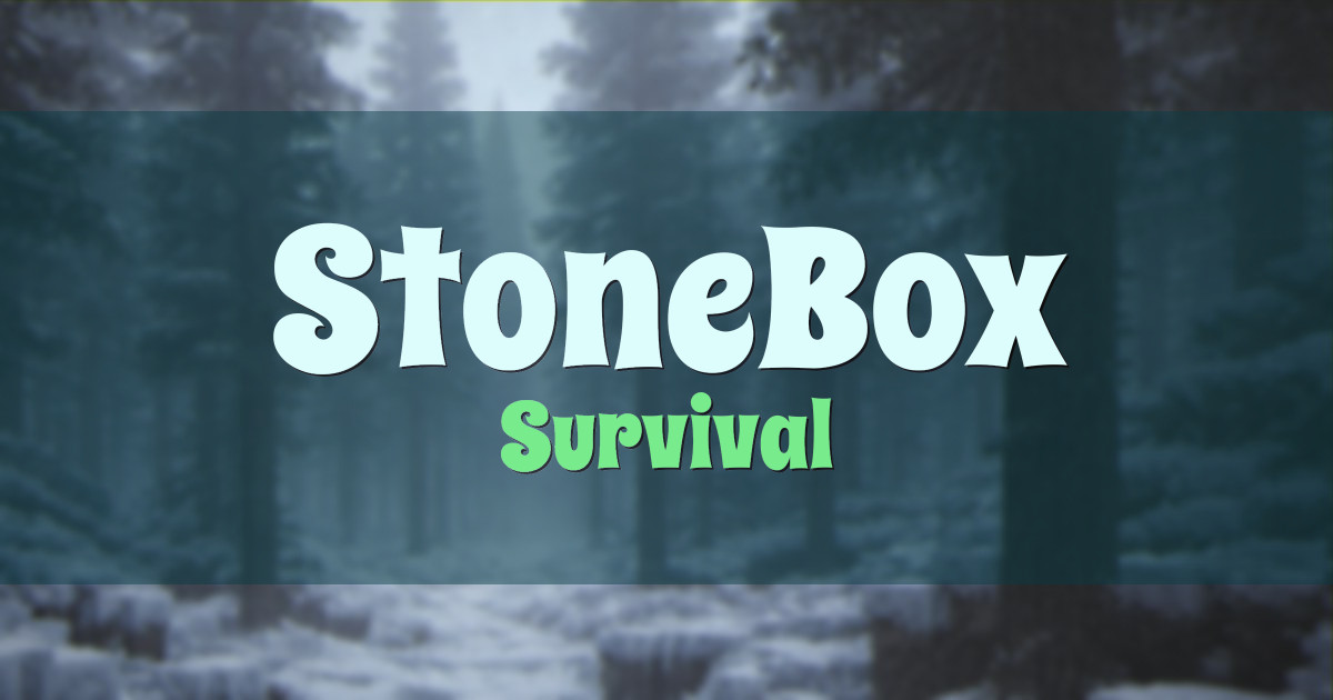 StoneBox Survival Minecraft server