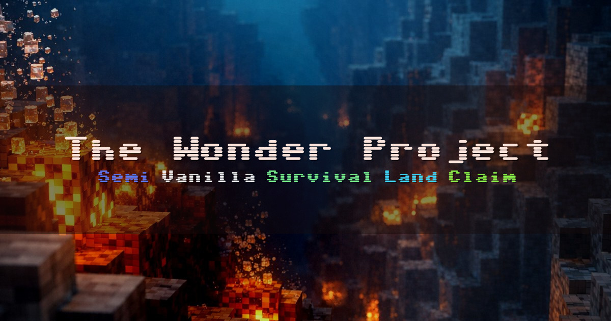 Banner for The Wonder Project Semi Vanilla Survival (mc.wonderproject.co.uk)