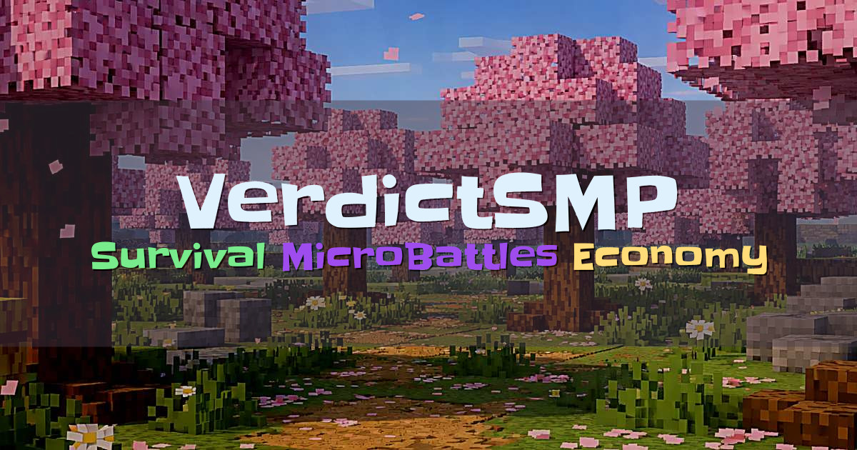 Banner for VerdictSMP Survival with MicroBattles Economy (verdictsmp.dat.gg)