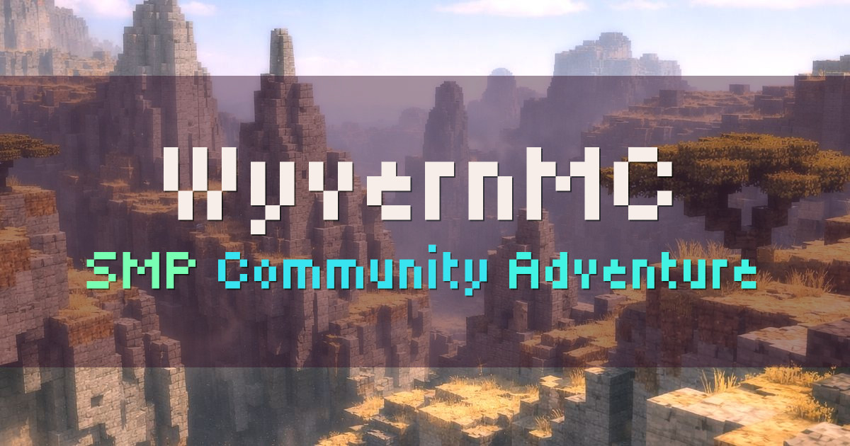 Banner for WyvernMC SMP Community Shaped Survival Adventure (play.wyvernmc.org)