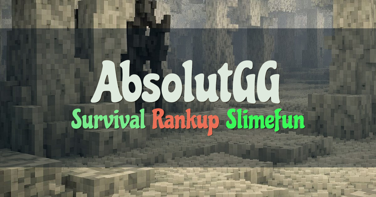 Banner for AbsolutGG Survival Rankup com Slimefun (jogar.absolutgg.com.br)