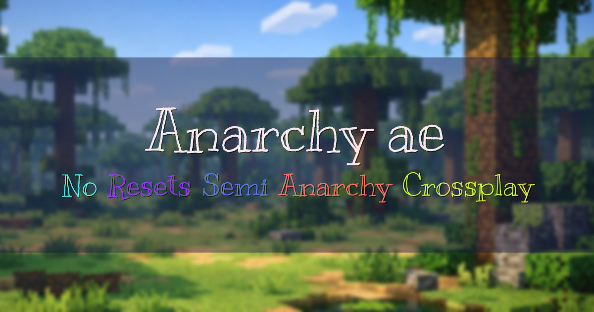 Banner for Anarchy.ae Persistent Semi Anarchy Survival (anarchy.ae)