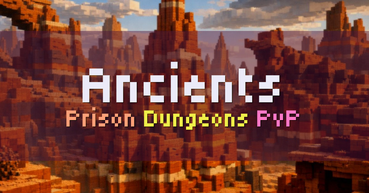 Banner for Ancients Greek Mythology Prison with Dungeons (ancients.gg)