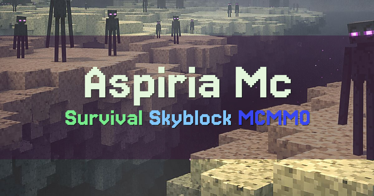 Banner for Aspiria Mc Survival and Skyblock (play.aspiriamc.com)