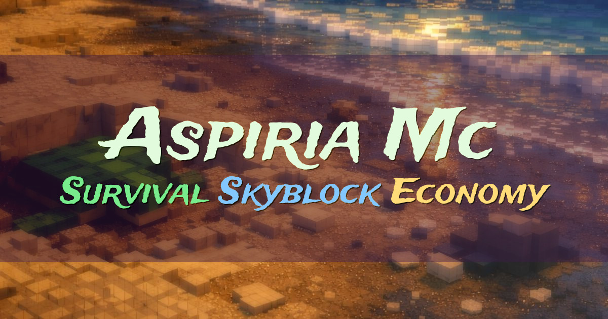 Banner for Aspiria Mc Survival Skyblock and Economy