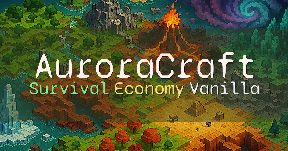 Banner for AuroraCraft Survival Economy Community (play.auroracraft.ca)