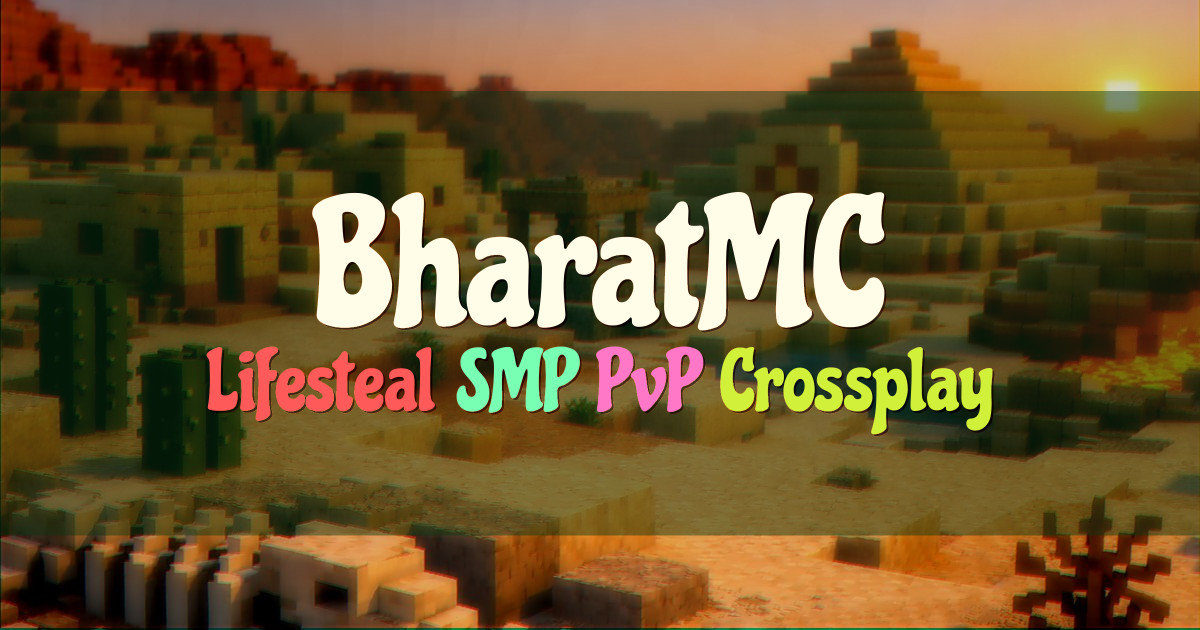 Banner for BharatMC Lifesteal SMP Crossplay PvP (bharatmc.net)