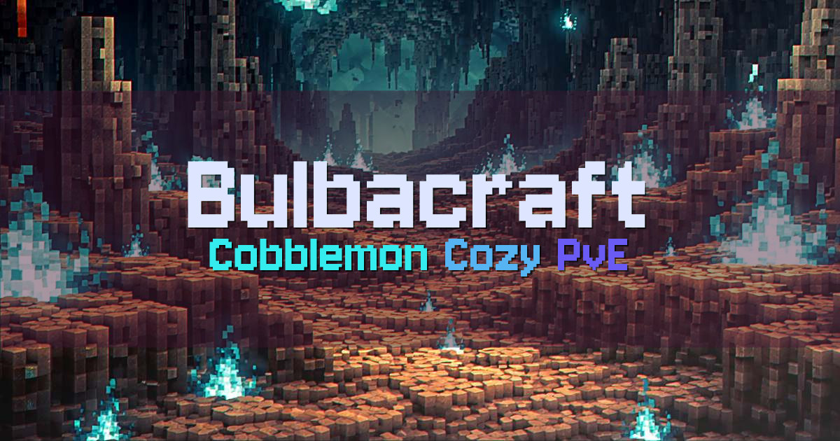 Banner for Bulbacraft Cobblemon Cozy Progression Adventure (play.bulbacraft.com)