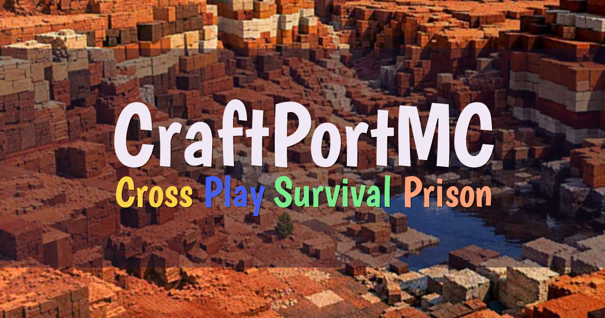 Banner for CraftPortMC Cross Play Survival and Prison (play.craftportmc.com)