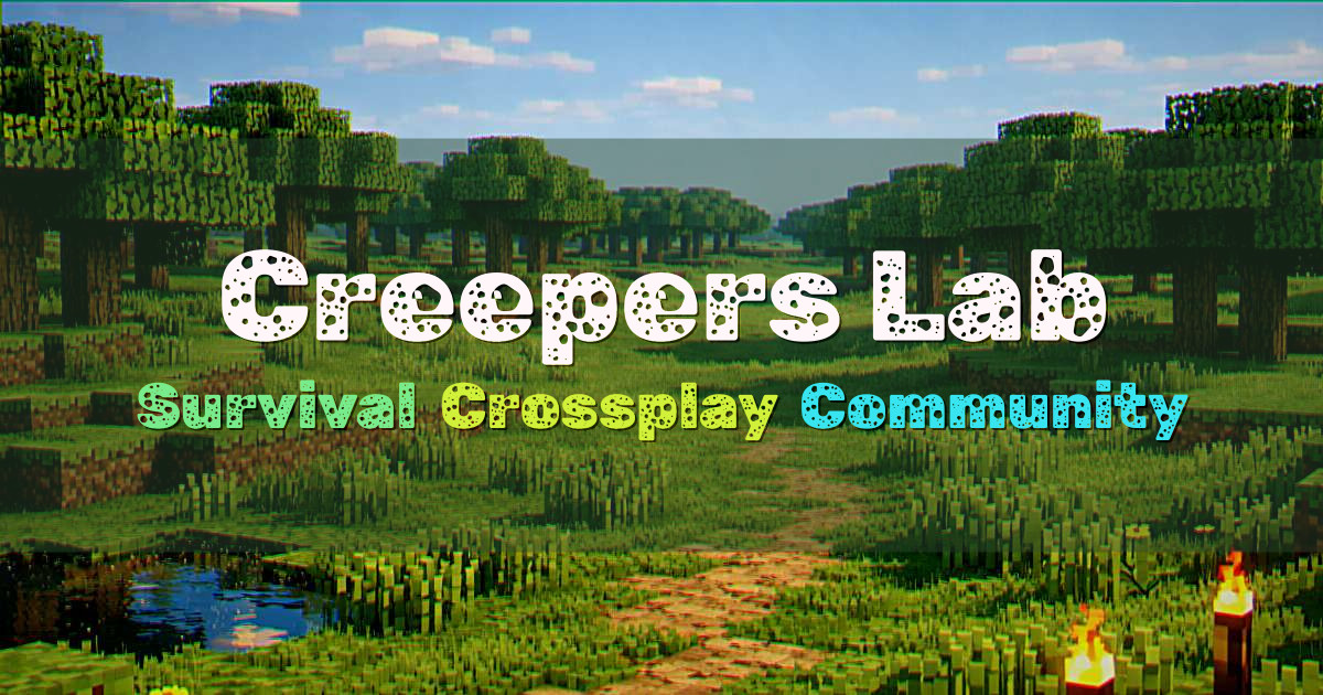 Banner for Creepers Lab Near Vanilla Survival Community (play.creeperslab.net)